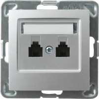 Photos - Socket Ospel Impresja GPT-2YN/m/18 silver