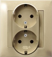 Photos - Socket Ospel Impresja GP-2YS/28 golden