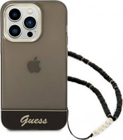 Photos - Case GUESS Translucent Pearl Strap for iPhone 14 Pro 