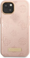 Photos - Case GUESS Peony Logo Plate for iPhone 14 