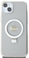 Photos - Case GUESS Ring Stand Script Glitter MagSafe for iPhone 15 Plus 