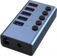 Photos - Card Reader / USB Hub Dynamode DM-UH-P405 