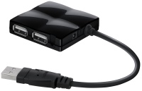 Photos - Card Reader / USB Hub Belkin USB 2.0 4-Port Travel Hub 