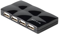 Photos - Card Reader / USB Hub Belkin Hi-Speed USB 2.0 7-Port Mobile Hub 