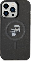 Photos - Case Karl Lagerfeld Karl&Choupette Glitter MagSafe for iPhone 15 Pro Max 