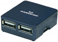 Photos - Card Reader / USB Hub MANHATTAN Hi-Speed USB Micro Hub 