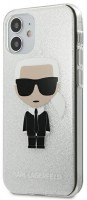 Photos - Case Karl Lagerfeld Glitter Ikonik Karl for iPhone 12 Mini 