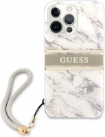 Photos - Case GUESS Marble Strap Collection for iPhone 13 Pro Max 