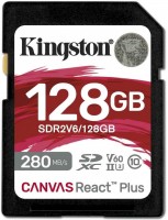 Photos - Memory Card Kingston Canvas React Plus V60 SD 128 GB