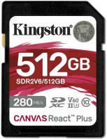 Photos - Memory Card Kingston Canvas React Plus V60 SD 512 GB