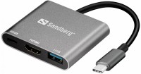 Photos - Card Reader / USB Hub Sandberg USB-C Mini Dock HDMI+USB 