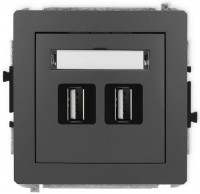 Photos - Socket Karlik Deco 28DGUSB-2 graphite