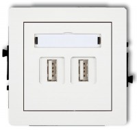 Photos - Socket Karlik Deco 25DGUSB-2 white