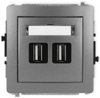 Photos - Socket Karlik Deco 11DGUSB-2 graphite