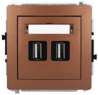 Photos - Socket Karlik Deco 9DGUSB-2 brown