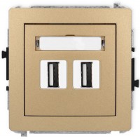 Photos - Socket Karlik Deco 8DGUSB-2 golden