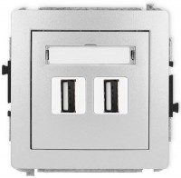 Photos - Socket Karlik Deco 7DGUSB-2 silver