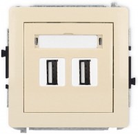 Photos - Socket Karlik Deco 1DGUSB-2 beige