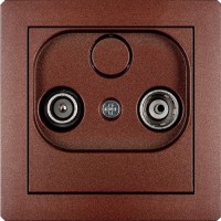 Photos - Socket Karlik Deco 9DG2K brown