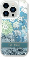 Photos - Case GUESS Flower Liquid Glitter for iPhone 14 Pro Max 