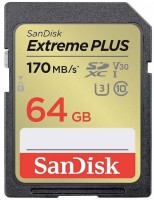 Photos - Memory Card SanDisk Extreme Plus SD UHS-I U3 Class 10 64 GB