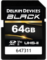 Photos - Memory Card Delkin Devices BLACK SD UHS-II V90 64 GB