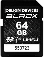 Photos - Memory Card Delkin Devices BLACK SD UHS-I V30 64 GB