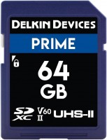 Photos - Memory Card Delkin Devices PRIME UHS-II V60 SDXC 64 GB