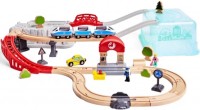 Car Track / Train Track Hape City Railway And Train Bucket Set E3771 