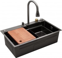 Photos - Kitchen Sink KRONER Schwarze-SET7545HM CV033382 750x450