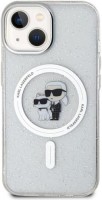 Photos - Case Karl Lagerfeld Karl&Choupette Glitter MagSafe for iPhone 15 