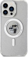 Photos - Case Karl Lagerfeld Karl&Choupette Glitter MagSafe for iPhone 15 Pro 