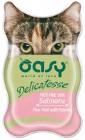 Photos - Cat Food OASY Delicatesse Adult Salmon Pate 85 g 