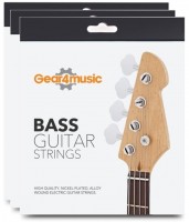Photos - Strings Gear4music 3 Pack of Bass Guitar Strings Set 