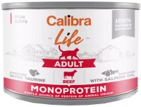 Photos - Cat Food Calibra Cat Life Adult Beef 200 g 