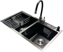 Photos - Kitchen Sink Romzha Arta U-730SDN BL C RO41576 780х430