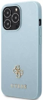 Photos - Case GUESS Saffiano Small Metal Logo for iPhone 13 Pro Max 