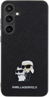 Photos - Case Karl Lagerfeld Saffiano Karl&Choupette Metal Pin for Galaxy S24 Plus 