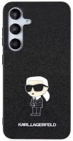 Photos - Case Karl Lagerfeld Fixed Glitter Ikonik Logo Metal Pin for Galaxy S24 Plus 