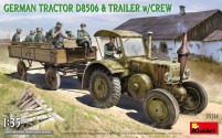 Photos - Model Building Kit MiniArt German Tractor D8506 Trailer w Crew (1:35) 