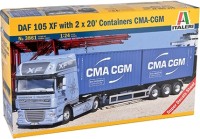 Photos - Model Building Kit ITALERI DAF XF105 with 2 x 20ft Container (1:24) 