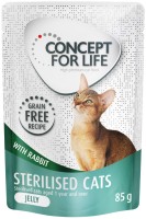 Photos - Cat Food Concept for Life Sterilised Jelly Pouch Rabbit 12 pcs 