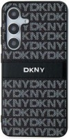 Photos - Case DKNY Leather Mono Stripe & Metal Logo for Galaxy S24 