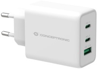 Photos - Charger Conceptronic 3-Port 65W GaN USB PD Charger 