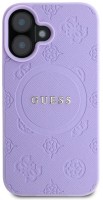 Photos - Case GUESS Saffiano Peony Classic Logo with MagSafe for iPhone 16 