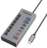 Photos - Card Reader / USB Hub Promate GegaHub-10G 