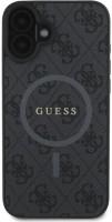 Photos - Case GUESS Leather Metal Logo with MagSafe for iPhone 16 