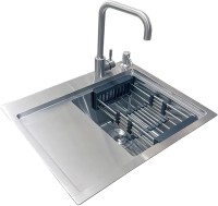 Photos - Kitchen Sink Romzha Caravela 58R B RO41145 580х480 right tap