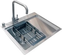 Photos - Kitchen Sink Romzha Caravela 58L B RO41142 580х480 left tap