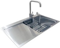 Photos - Kitchen Sink Romzha Caravela 78R B RO41151 780х430 right tap